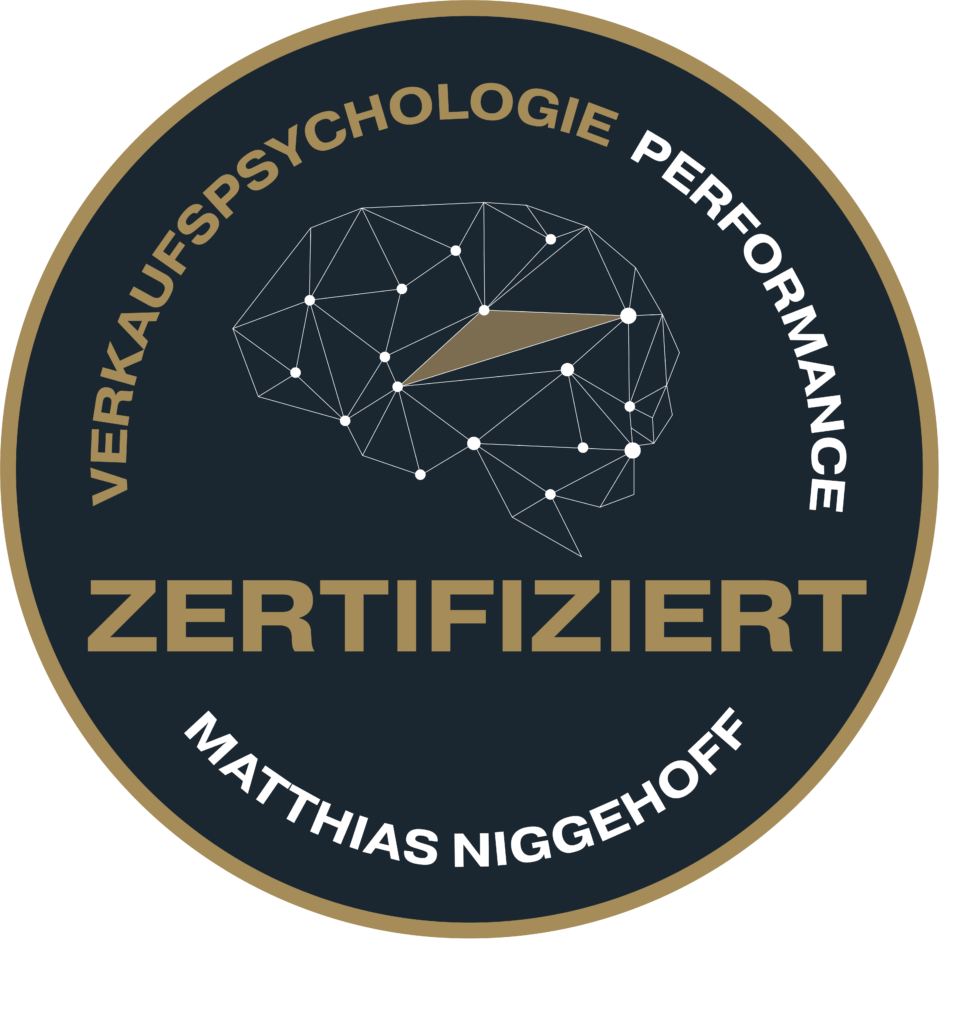 Siegel für Verkaufspsychologie durch Matthias Niggehoff