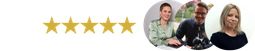 5,0 Sterne Bewertung von unseren zufriedenen Kunden