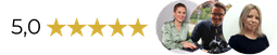 5,0 Sterne Bewertung von unseren zufriedenen Kunden